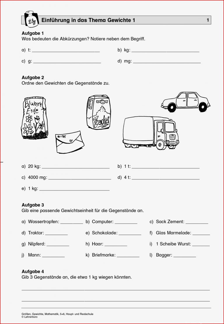 Sekundarstufe I Unterrichtsmaterial Mathematik Größen Und Maße