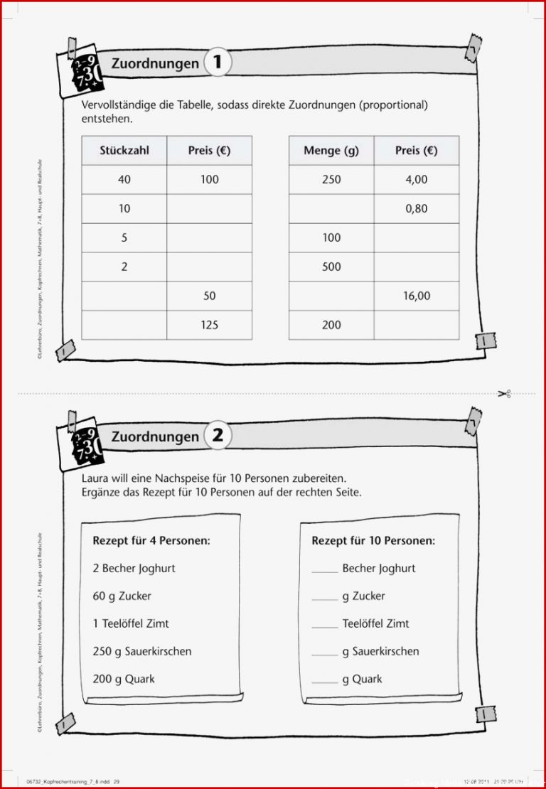 Sekundarstufe I Unterrichtsmaterial Mathematik Kopfrechnen