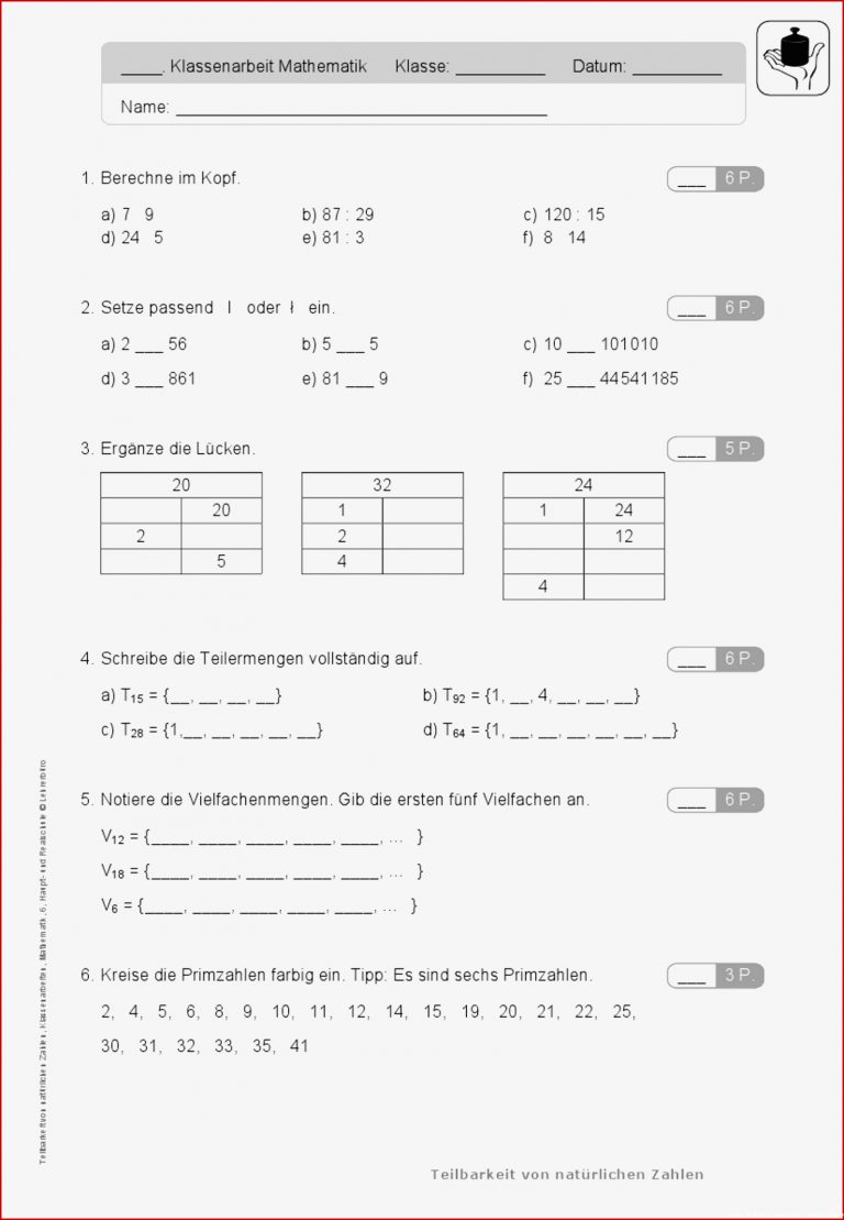 Sekundarstufe I Unterrichtsmaterial Mathematik Lernstand