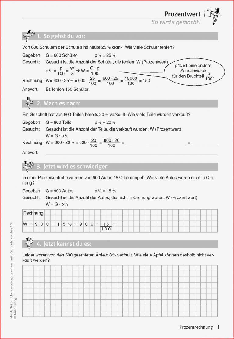 Sekundarstufe I Unterrichtsmaterial Mathematik Prozent