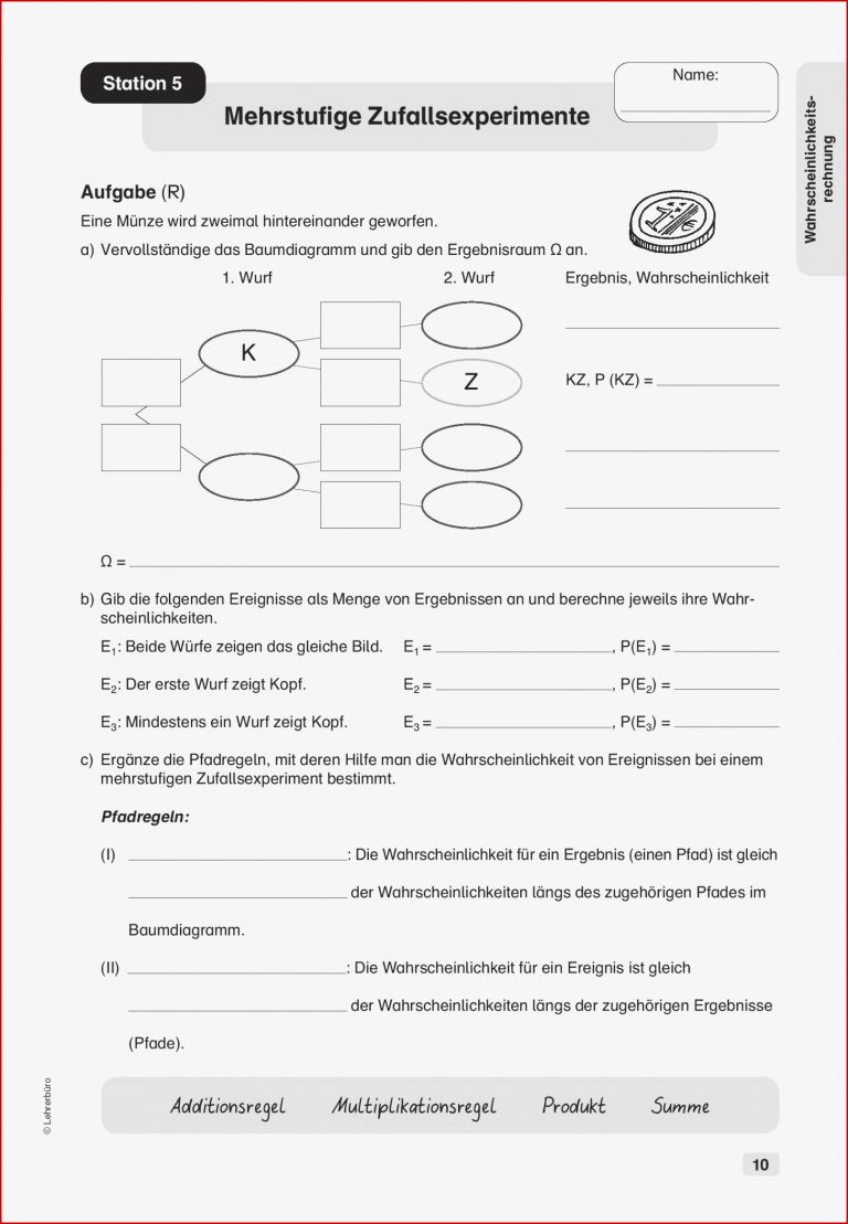 Sekundarstufe I Unterrichtsmaterial Mathematik Stochastik