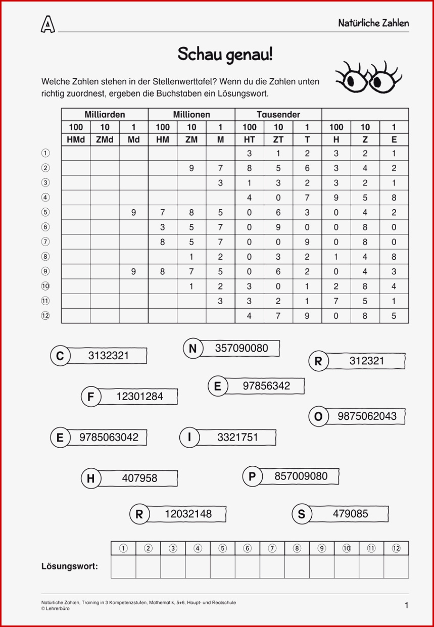 Sekundarstufe I Unterrichtsmaterial Mathematik Zahlen Und