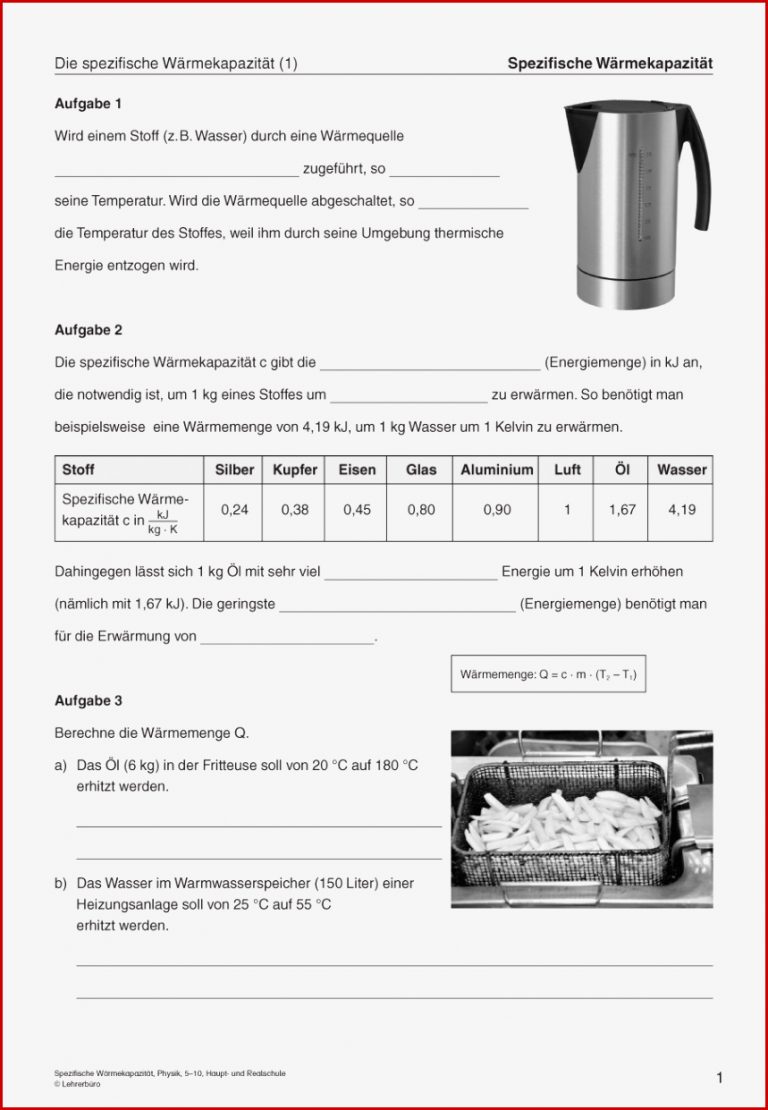 Sekundarstufe I Unterrichtsmaterial Physik Energie