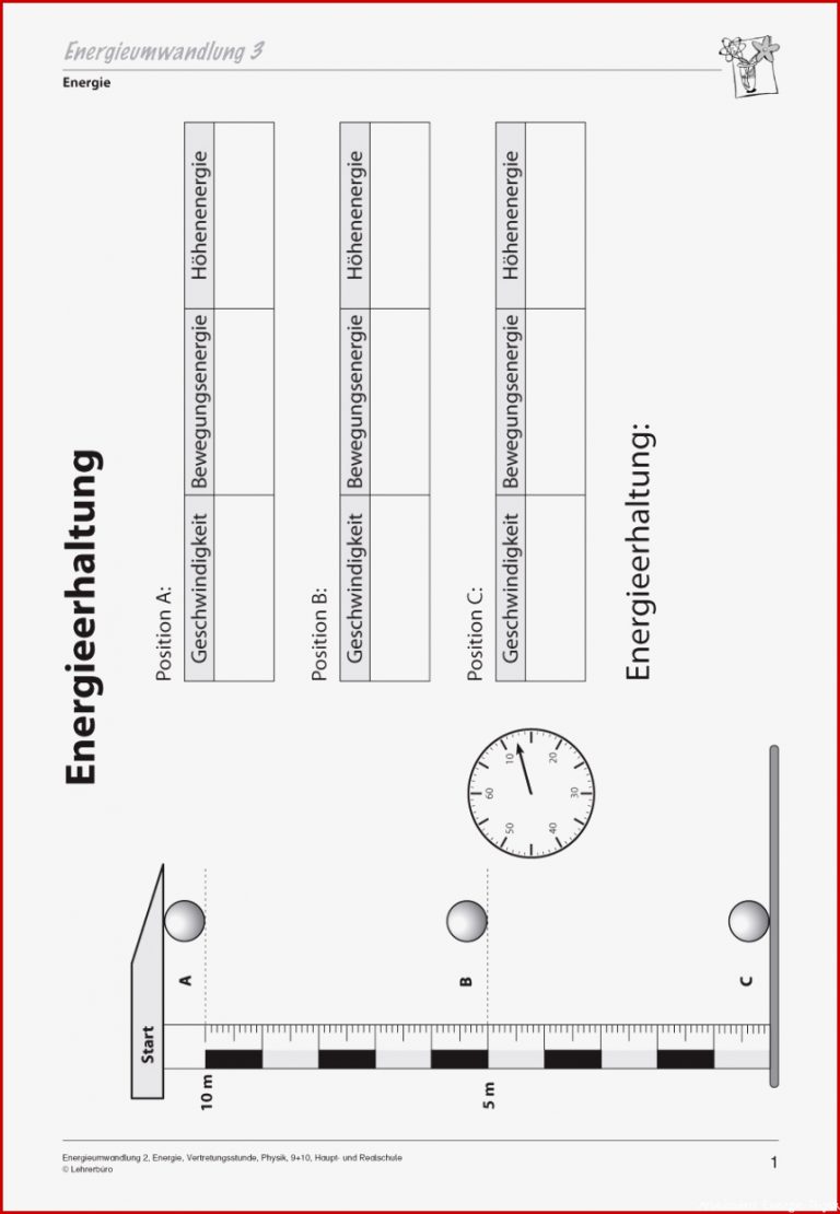 Sekundarstufe I Unterrichtsmaterial Physik Energie