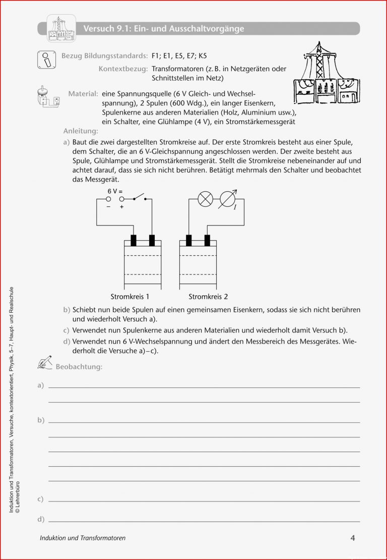 Sekundarstufe I Unterrichtsmaterial Physik Experimente und