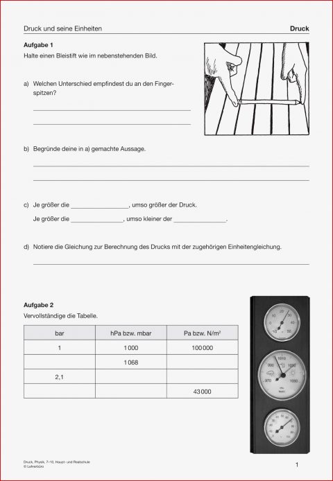 Sekundarstufe I Unterrichtsmaterial Physik Mechanik