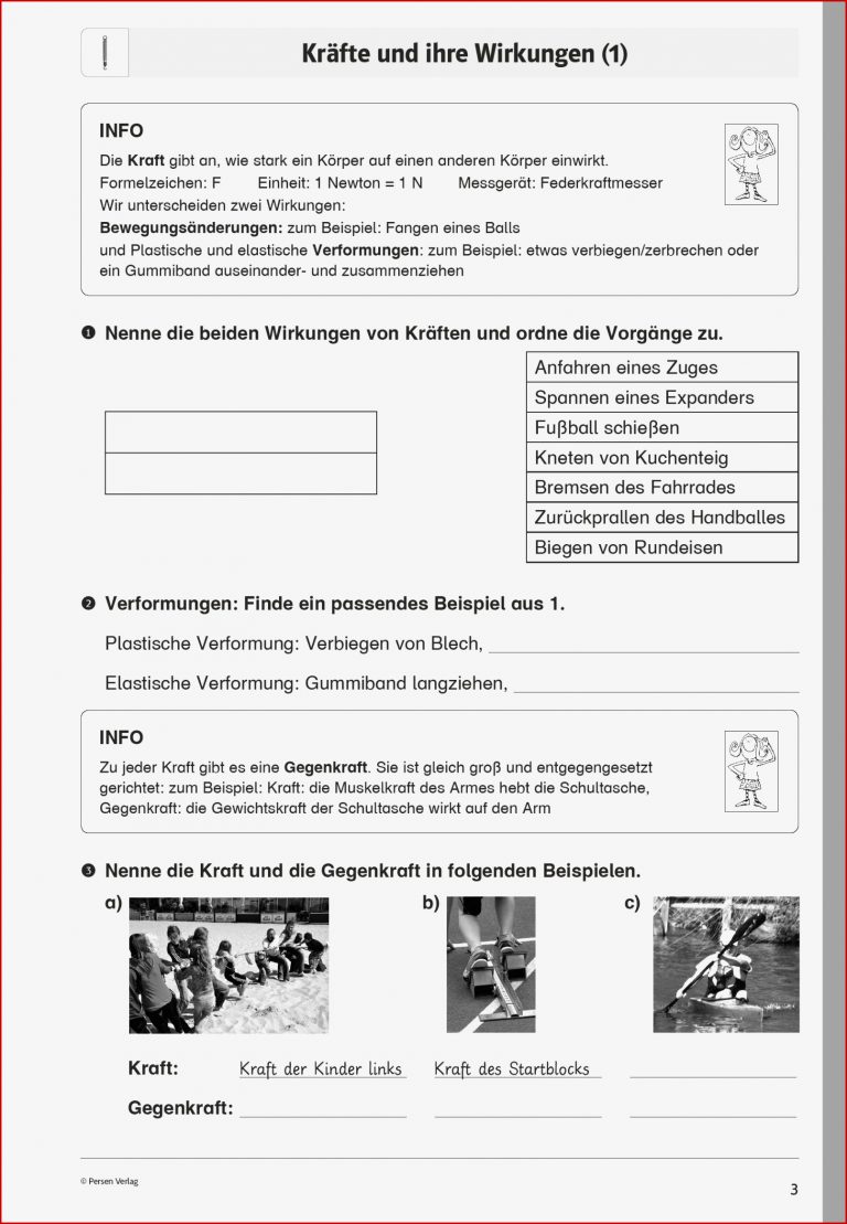 Sekundarstufe I Unterrichtsmaterial Physik Mechanik