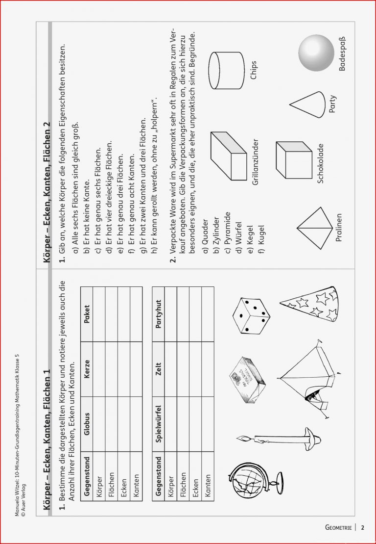 Sekundarstufe Unterrichtsmaterial Mathematik Geometrie Geometrie ...