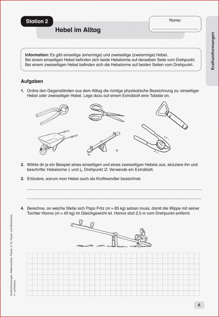 Sekundarstufe Unterrichtsmaterial Physik Mechanik