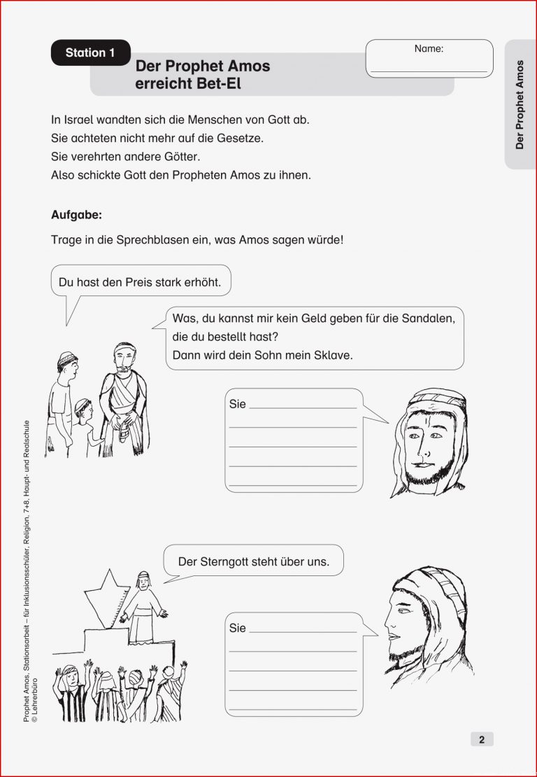 Sekundarstufe Unterrichtsmaterial Religion Inklusion