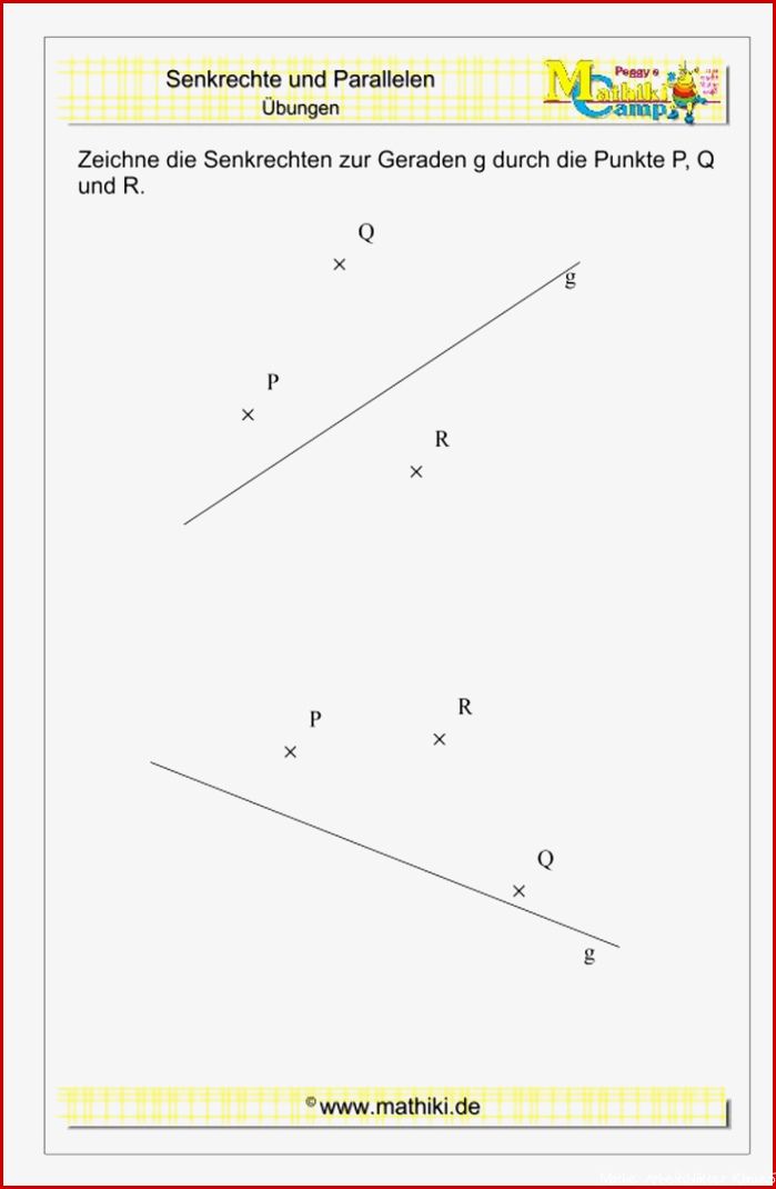 Senkrechte zeichnen Klasse 5 6 mathiki