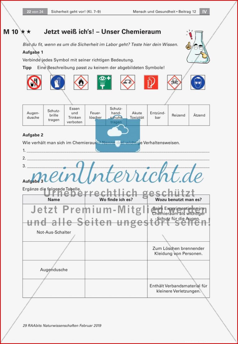 Sicherheit Geht Vor Richtiges Verhalten Im Chemieraum