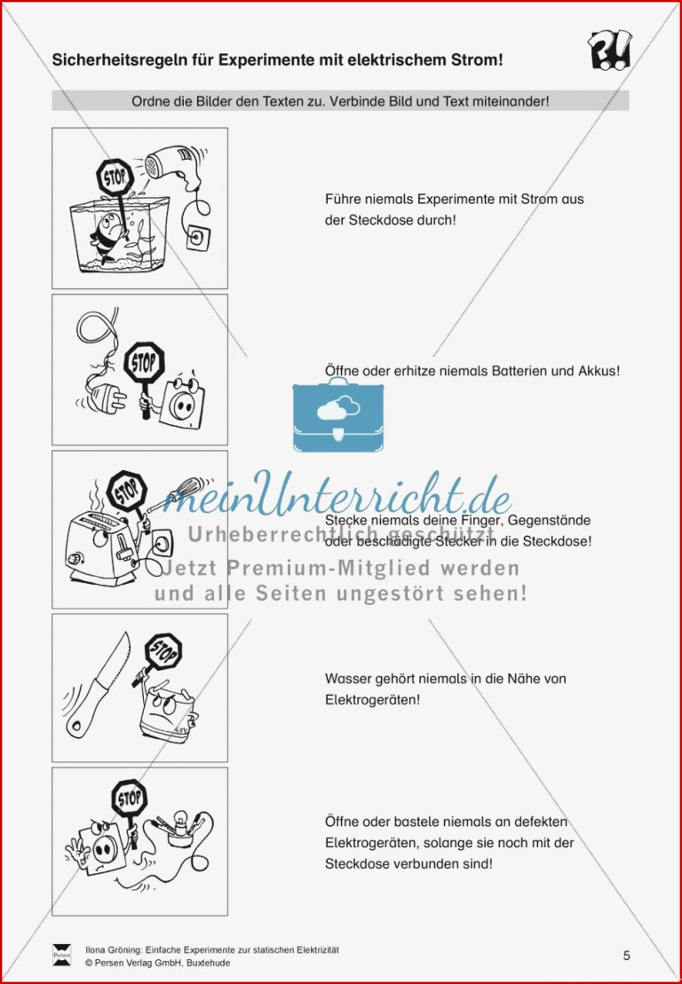 Sicherheitsregeln Für Schüler Für Experimente Mit