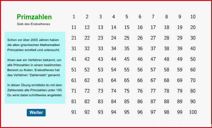 Sieb des Eratosthenes – GeoGebra