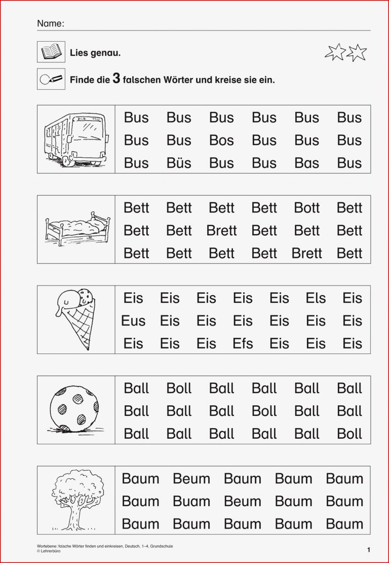 Silben Lesen Arbeitsblätter Kostenlos Kinderbilder