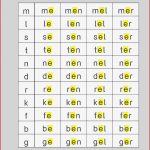 Silbenteppich Silben Lesen Arbeitsblätter Zum Ausdrucken