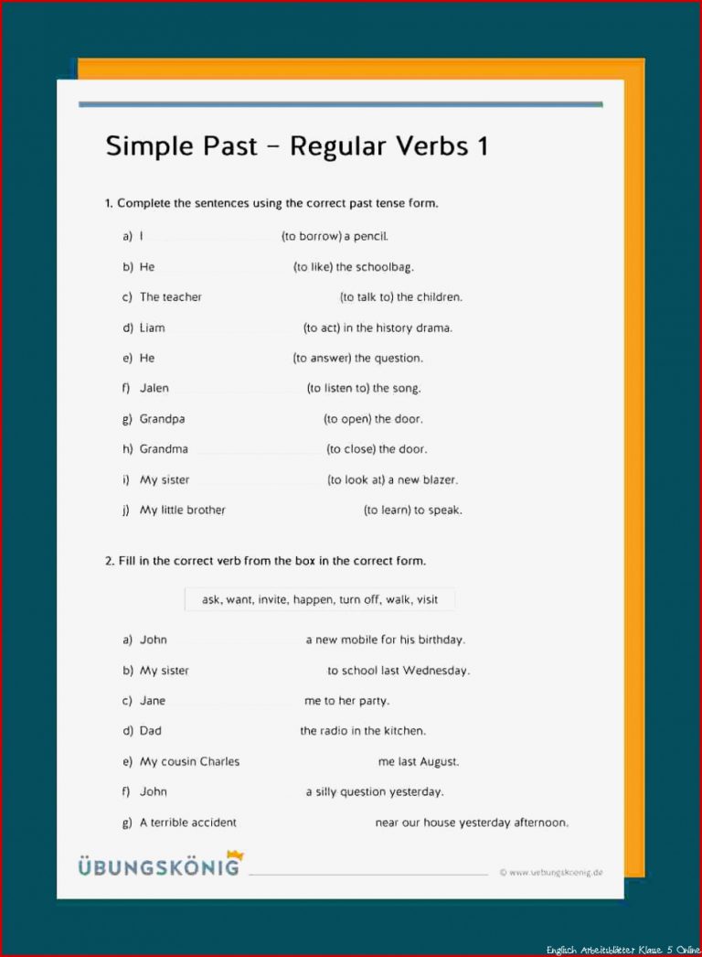 Simple Past - Englisch