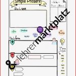 Simple Present Sketchnote Arbeitsblätter