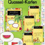 Sommerferien Quassel Karten – Unterrichtsmaterial In Den