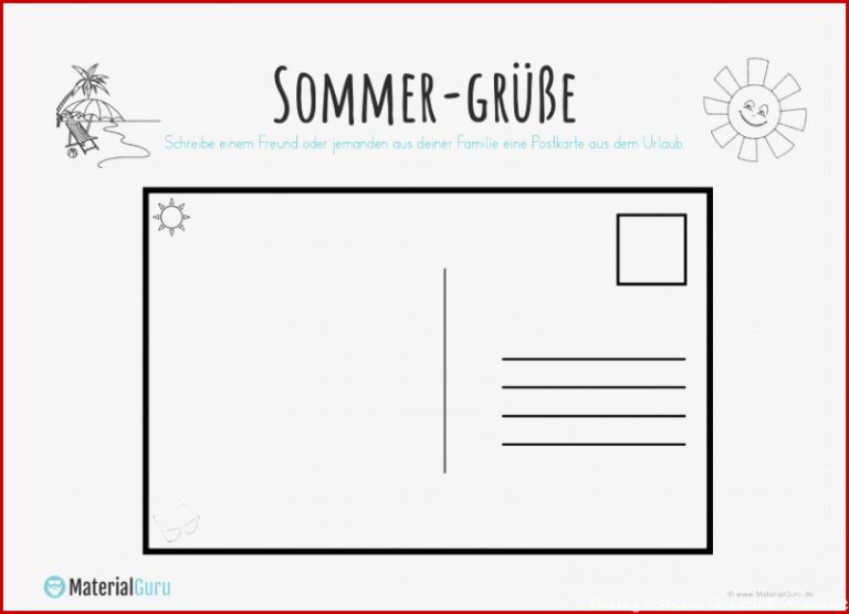 Sommerferien Unterrichtsmaterial Materialguru