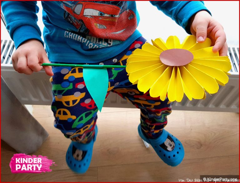 Sonnenblume basteln mit Kindern Vorlage zum Ausdrucken