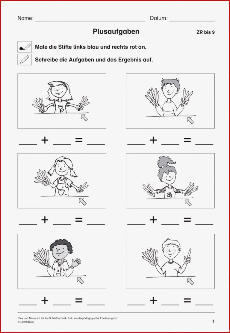 Sopäd Unterrichtsmaterial Mathematik Addition Subtraktion