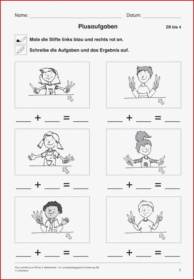 Sopäd Unterrichtsmaterial Mathematik Addition Subtraktion