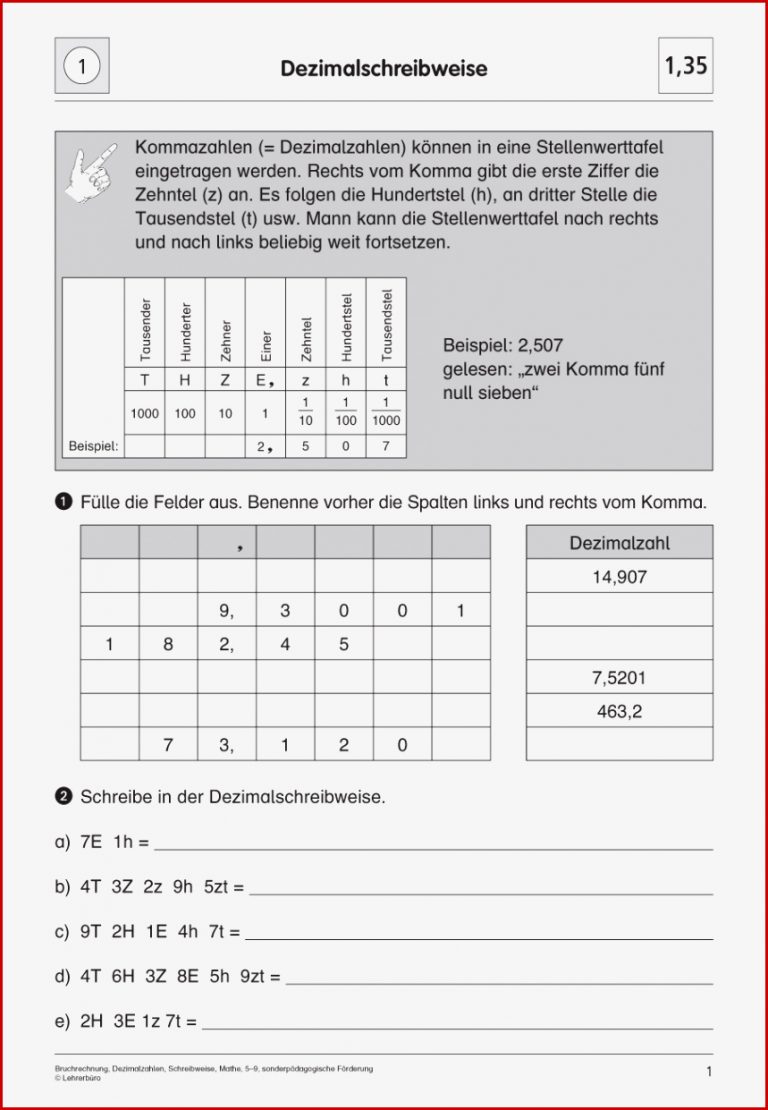 Sopäd Unterrichtsmaterial Mathematik Bruchrechnung