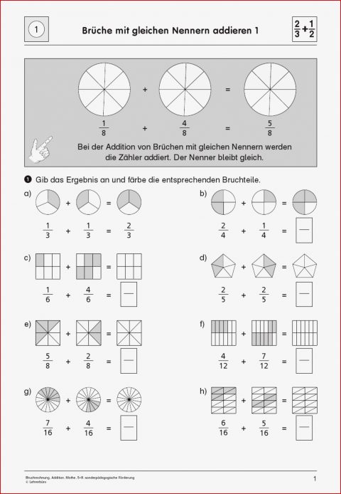 Sopäd Unterrichtsmaterial Mathematik Bruchrechnung