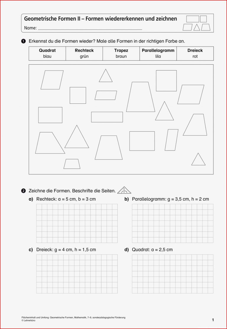 SoPäd Unterrichtsmaterial Mathematik Geometrie