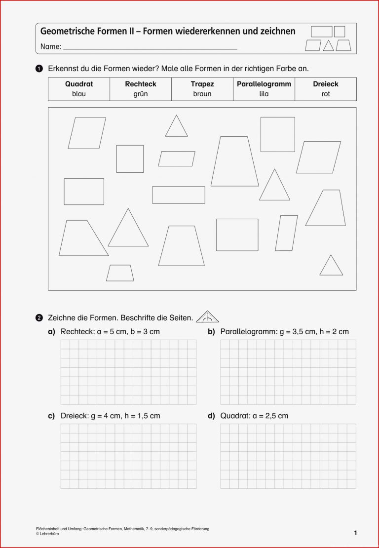 Sopäd Unterrichtsmaterial Mathematik Geometrie