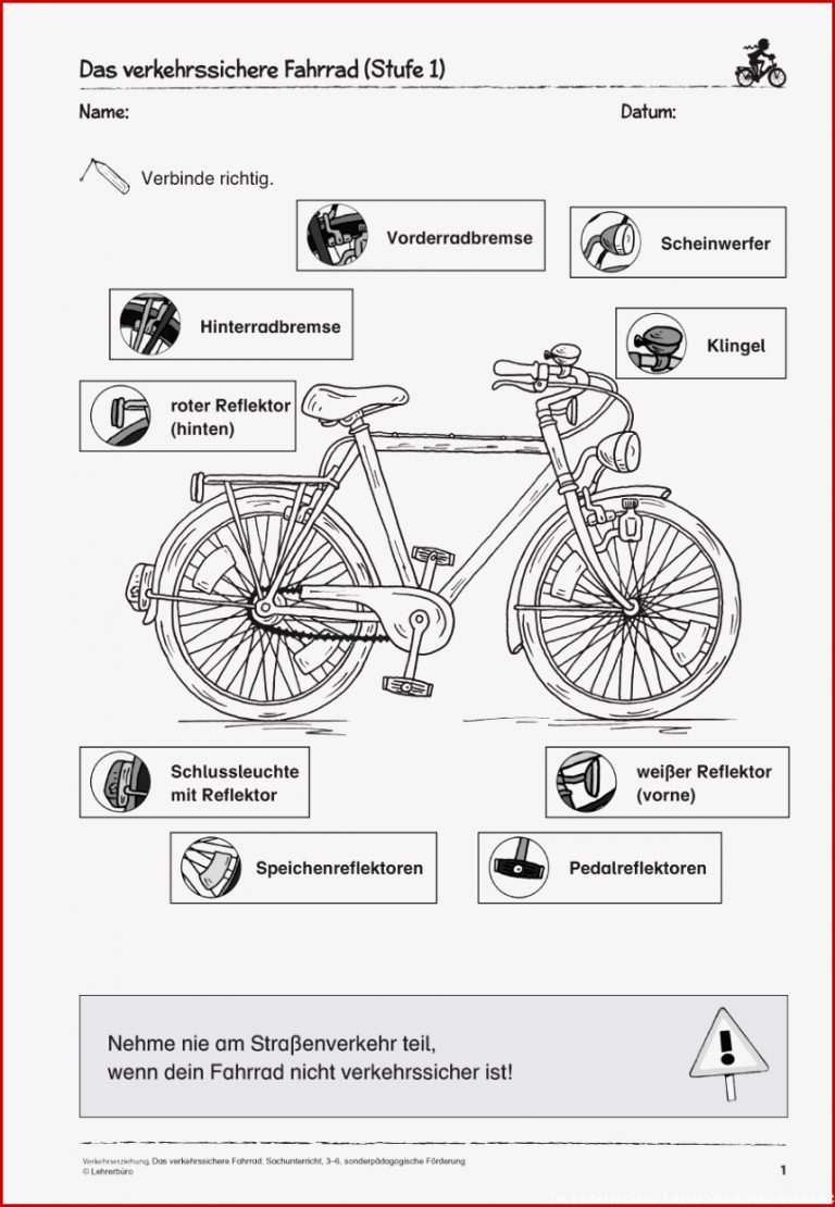 SoPäd Unterrichtsmaterial Sachunterricht Verkehrserziehung