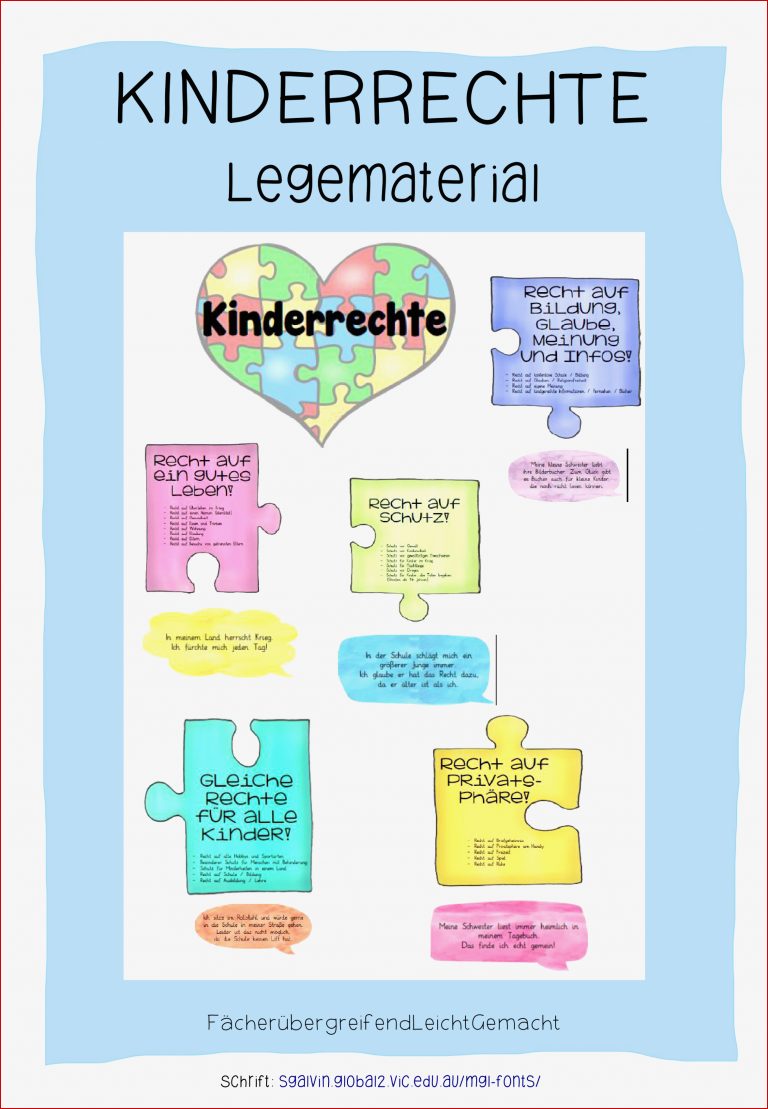 Soziales Lernen Kinderrechte Legematerial