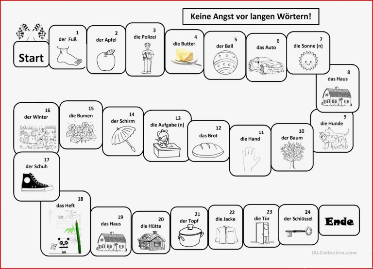 Spiel Zusammengesetzte Substantive Arbeitsblatt