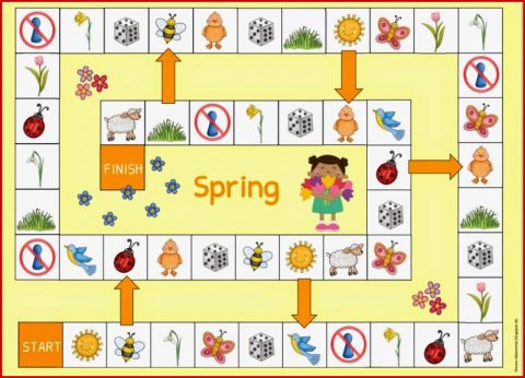 Spielfelder "ostern Frühling" Für Englisch Und Daz