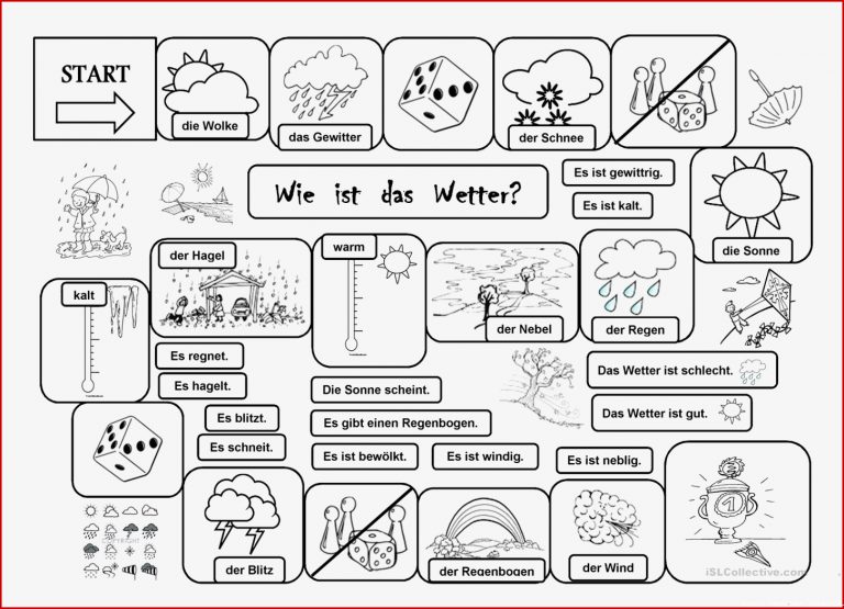 Spielplan Wetter Arbeitsblatt Kostenlose Daf Arbeitsblätter