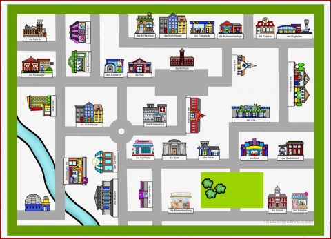 Stadtplan Wegbeschreibung Deutsch Daf Arbeitsblatter
