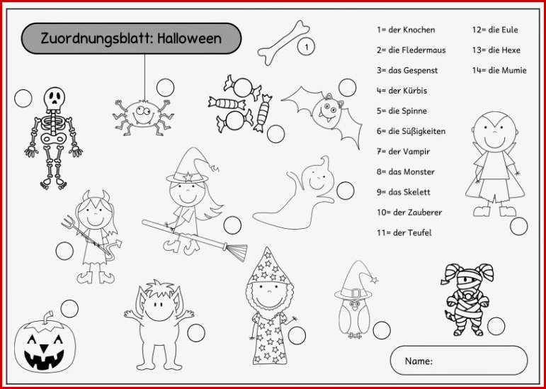 Stationen "halloweenwörter" Nun Auch In Deutscher Sprache