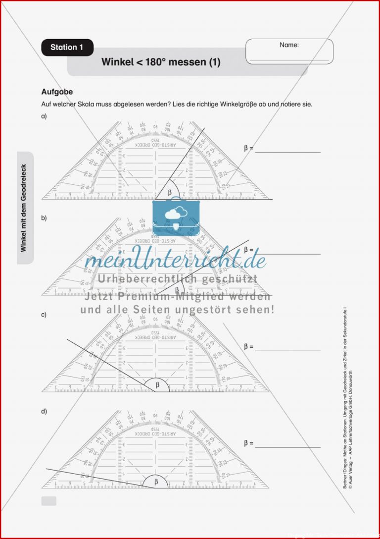 Stationenlernen Geometrie Übungen Zum Umgang Mit Dem