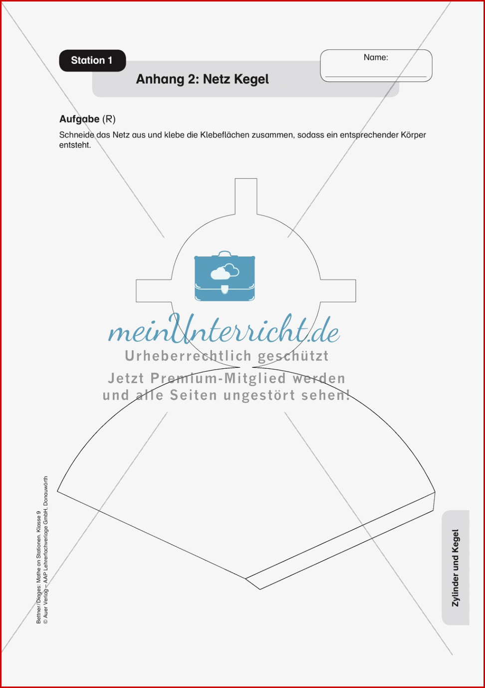 Stationenlernen Zu Den Eigenschaften Von Zylinder Und