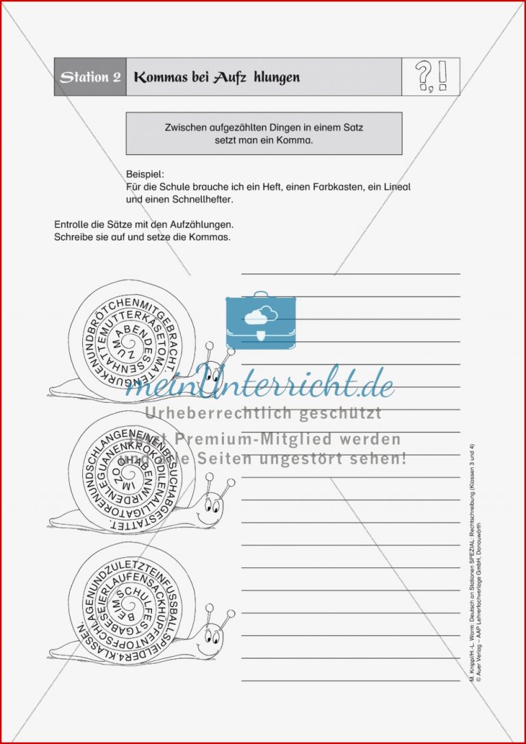 Stationenlernen Zur Zeichensetzung Station 2 Bis 4