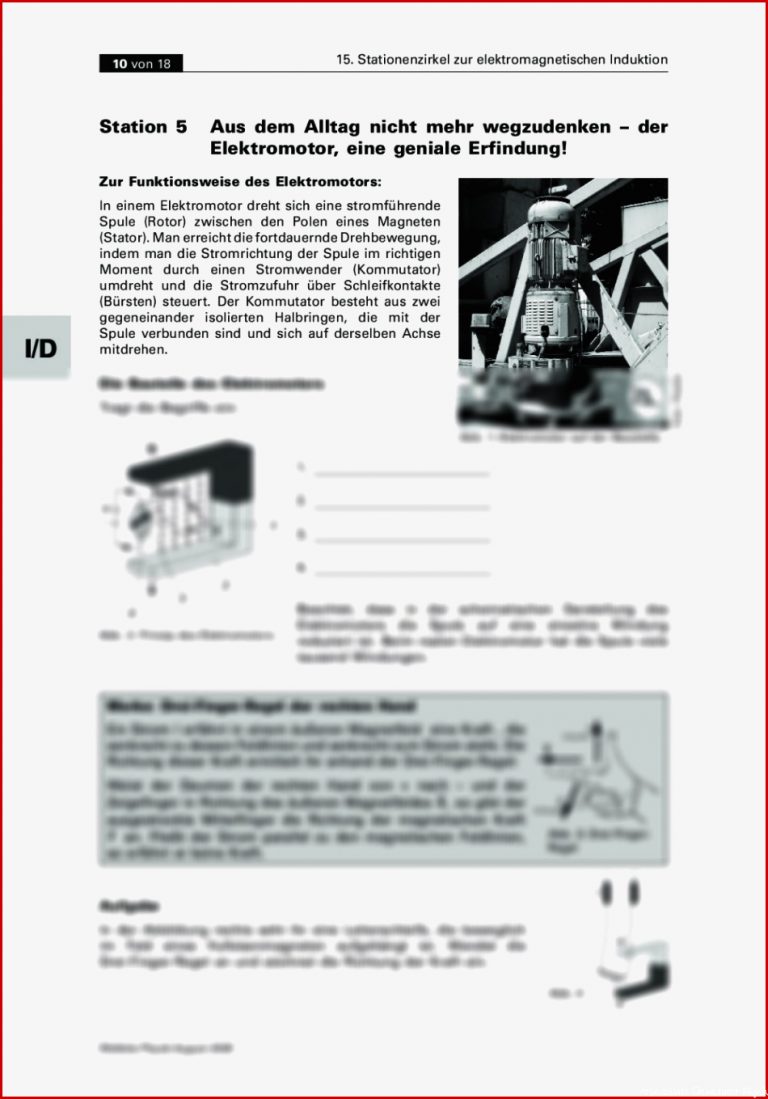 Stationenzirkel zur elektromagnetischen Induktion – den