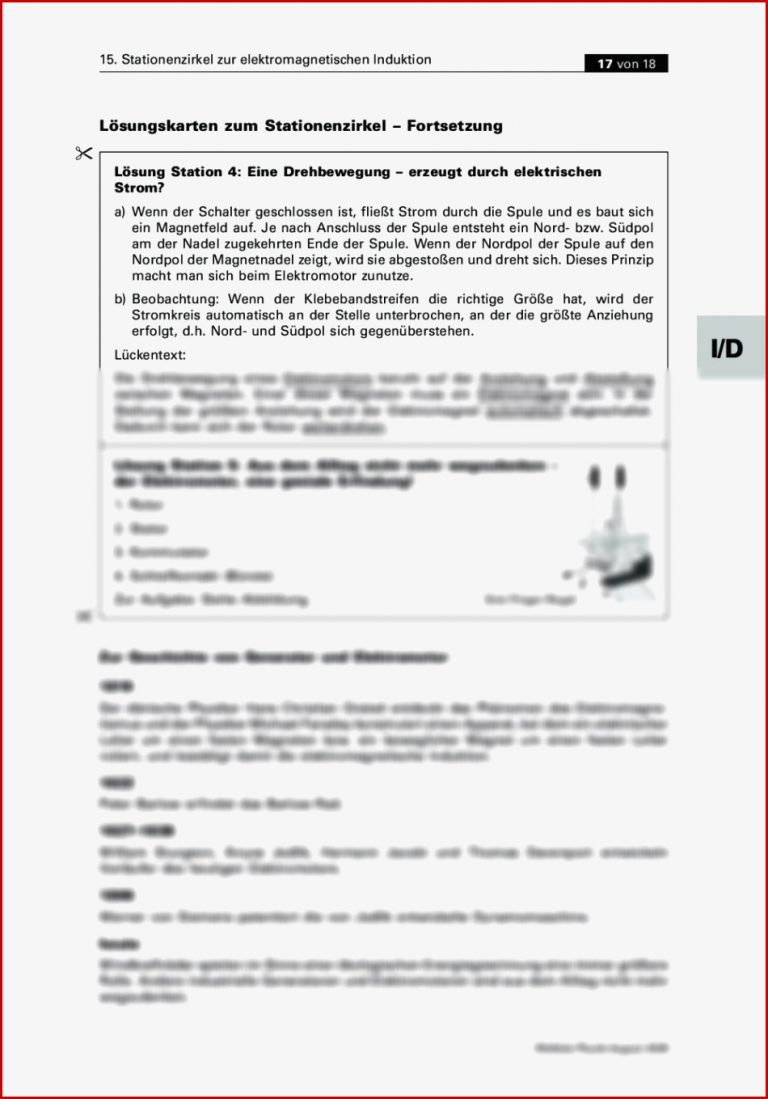 Stationenzirkel zur elektromagnetischen Induktion – den