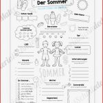 Steckbrief Arbeitsblatt Steckbrief sommer