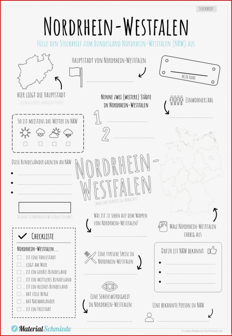 Steckbrief Bundesland Nordrhein Westfalen