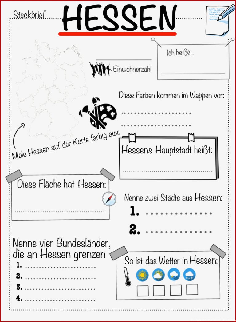 Steckbrief zum Bundesland Hessen – Unterrichtsmaterial in
