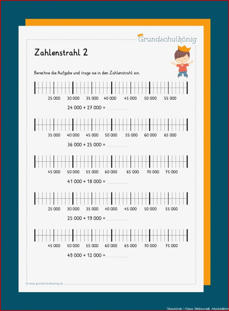 Stellenwerttabelle Und Zahlenstrahl Im Zahlenraum 100 000