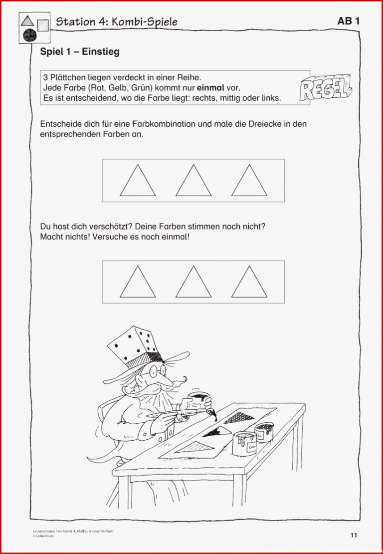 Stochastik · Arbeitsblätter · Grundschule · Lehrerbüro
