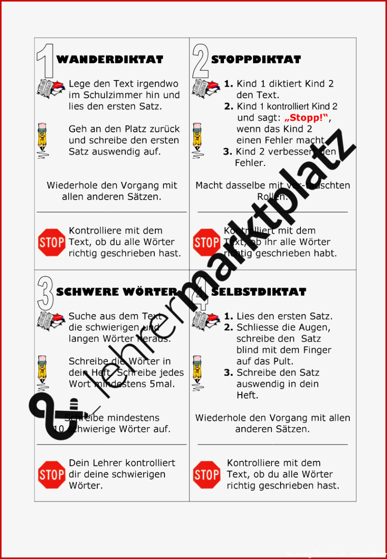 Stopp Regel Grundschule Arbeitsblätter Worksheets