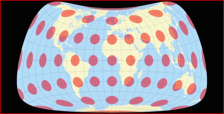 Strebe Mollweide Asymmetrisch 24 Kartenprojektionen